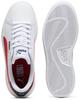 Кроссовки Puma Smash 3.0 L Leather Teenager белый/клубный красный/клубный темно-синий
