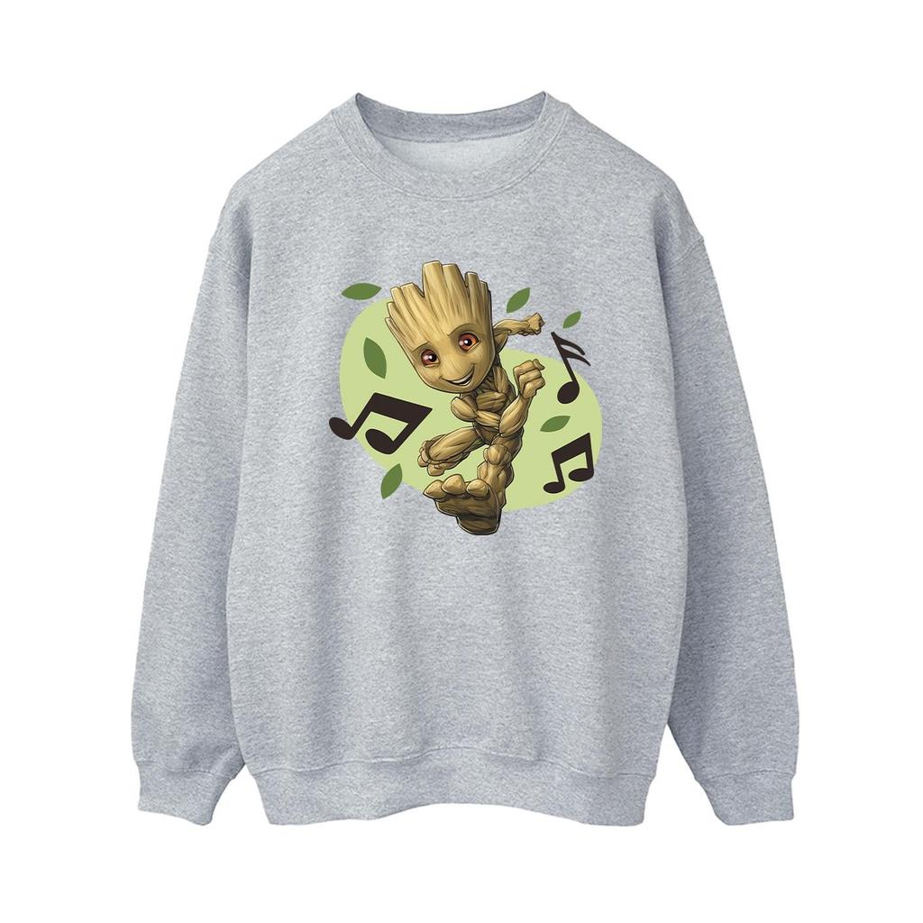 Marvel Womens/Ladies Guardians Of The Galaxy Groot Musical Notes Sweatshirt