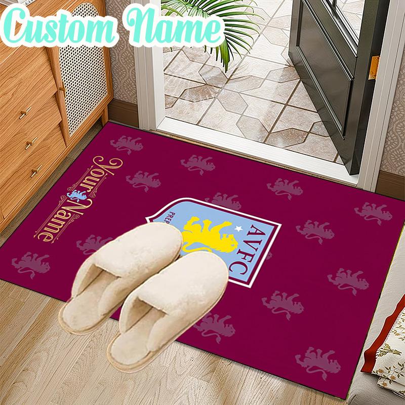 Custom Name Aston Villa Pride Rug Office Rug Chair Mat Non Slip Carpet Rugs for Bedrooms Dining Room Living Room Home Decor Gifts
