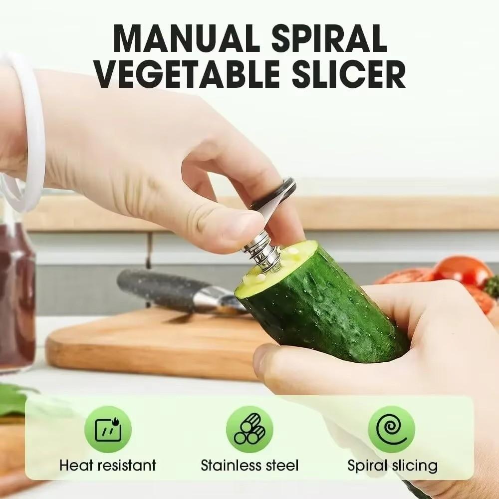 Stainless Steel Cucumber Spiral Slicer Portable Carrot Slicer Cutter  Vegetable Preparation