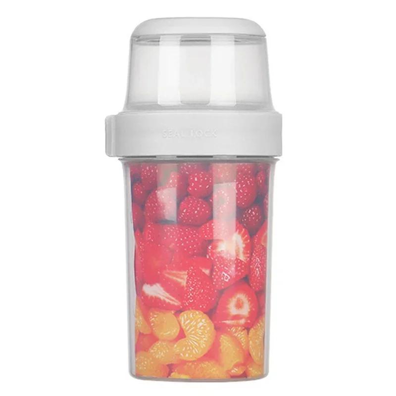 300/480/670/870/1070ML Oatmeal Nut Yogurt Salad Cup Food Storage Box Seal Container Set 2-layer Crisper Cup Sauce Cup Lunch Box