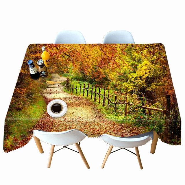 Mangrove Forest Tree Landscape Pattern Tablecloth Thicken Cotton Rectangular Round Table Cloth For Wedding Picnic Party