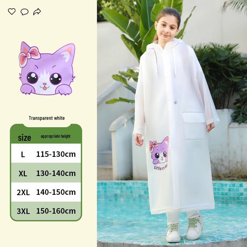 KarLot Kids  Waterproof Rain Poncho with Backpack Slot L-3XL