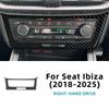 Real Soft Carbon Fiber Sticker LHD RHD Car Center Console Panel Frame For Seat Ibiza 6F 2018      2024 2025