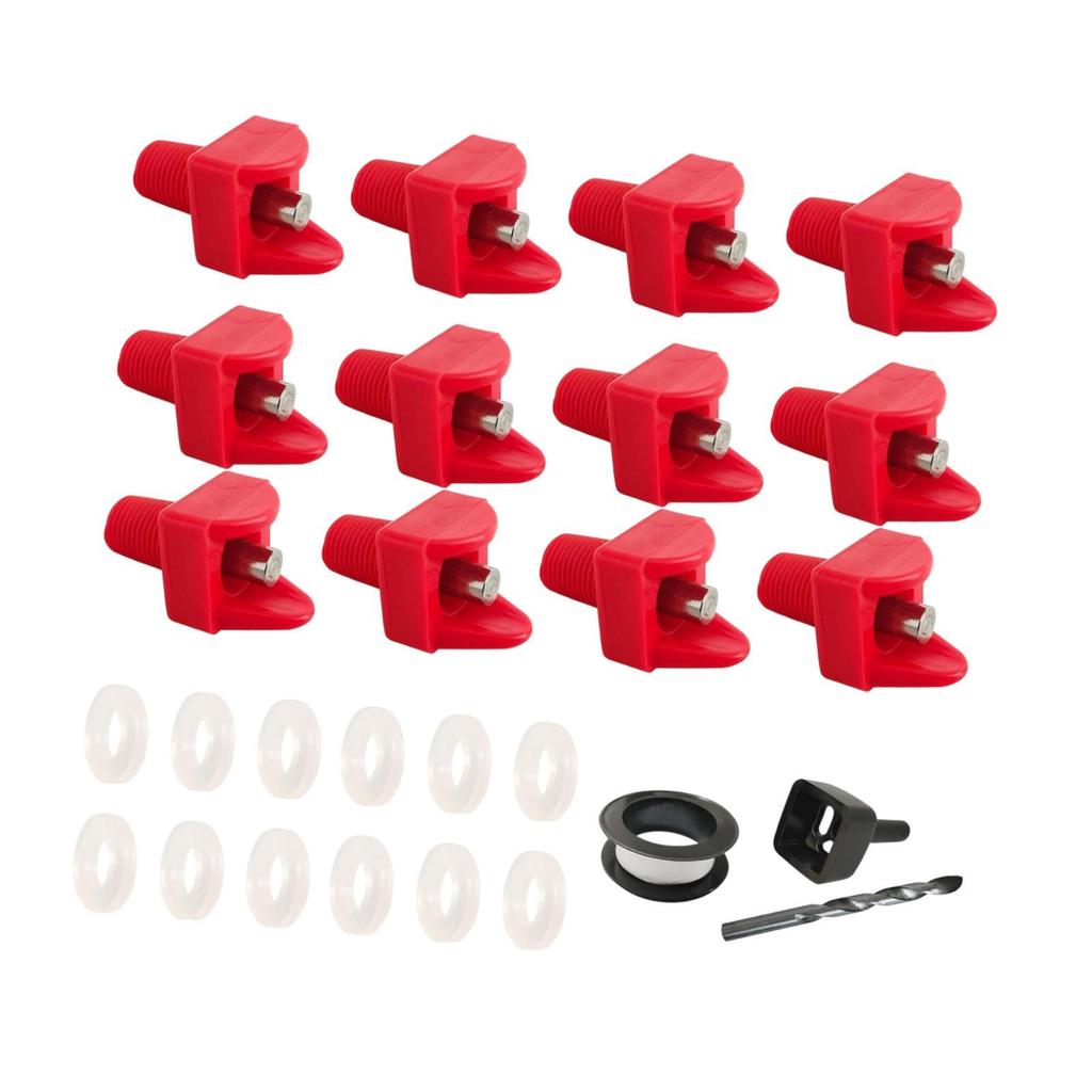 ABS Hühner-Trinkbecher mit horizontalen Nippeln, auslaufsicher, einfach zu installieren, Geflügeltränke für Hühner im Hinterhof