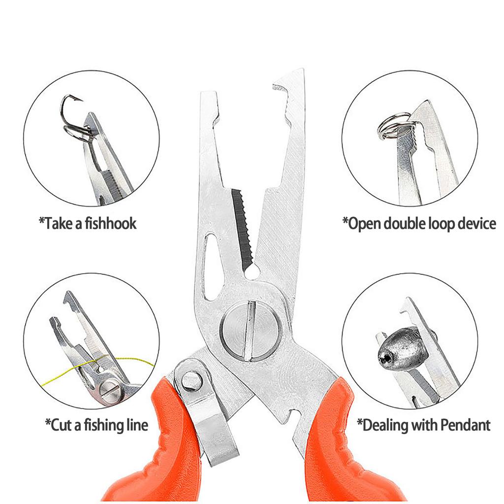 Lure Fishing Pliers Braid Line Cutter Hook Remover Multifunction Fishing Scissors With Miss Rope