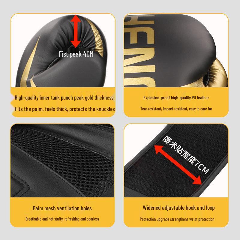 ZTTY Tear-Resistant PU Adult & Kids Boxing Gloves with Protective Rubber Liner
