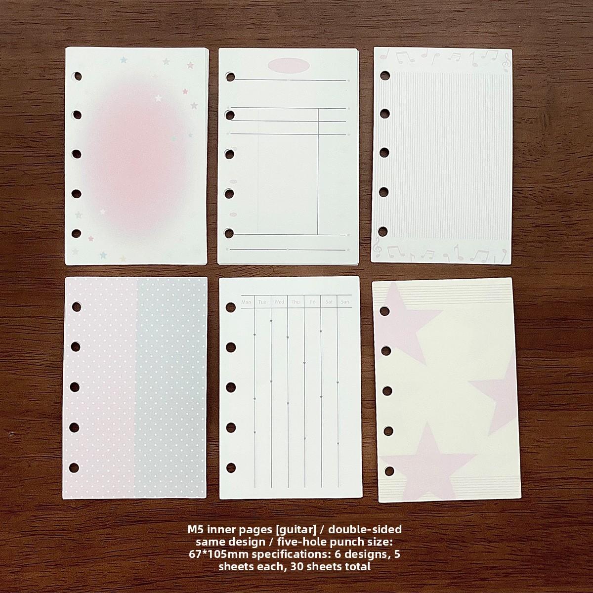 

Fashion New Product Loose-leaf Book Inner Page Accessories Hand Ledger Storage Book PP Shell Mini Card Book Portable Inner Bag