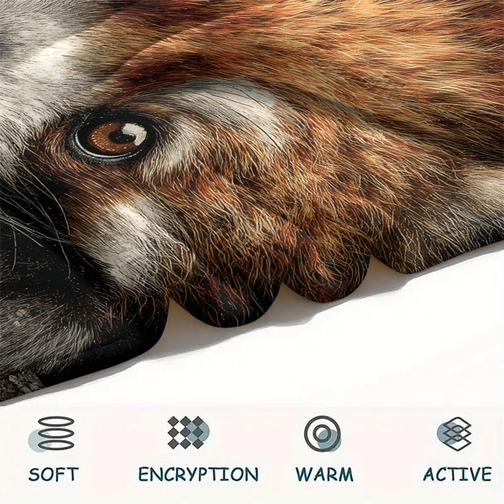 Black Red Panda pattern Flannel Blanket, High quality Comfortable for All Seasons, Home Decor, Warmth and Comfort, Perfect for Gifts.