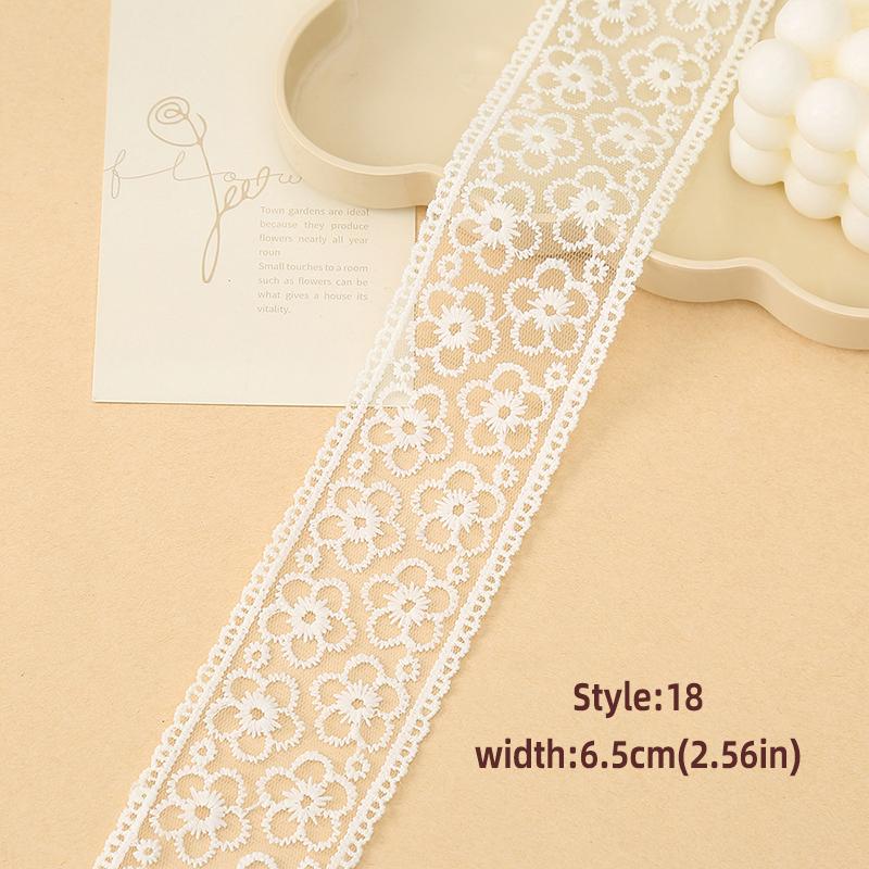 1Yards 4cm-8.5cm Wide Lace Fabric Ribbon Trim DIY Craft Clothing Sewing Supplies Curtains Tablecloths Decor Hair Bow Accessory
