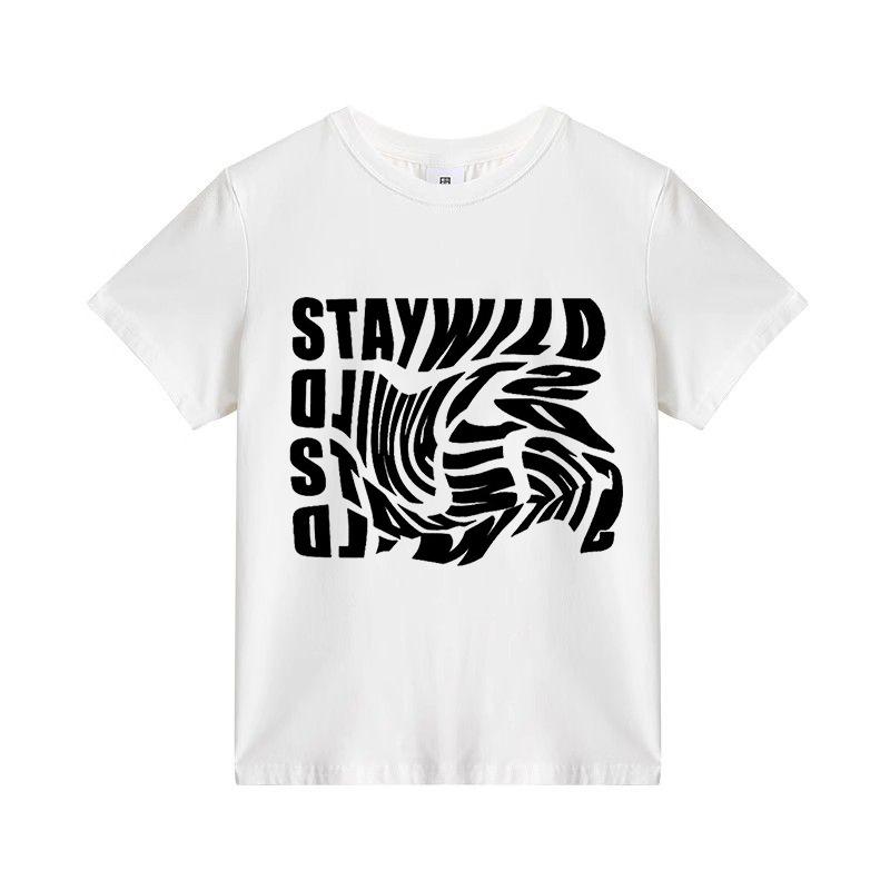 Letter print design short-sleeved T-shirt bottoming shirt summer Spice Girl casual versatile short-sleeved top women s recommends 40-47.5kg