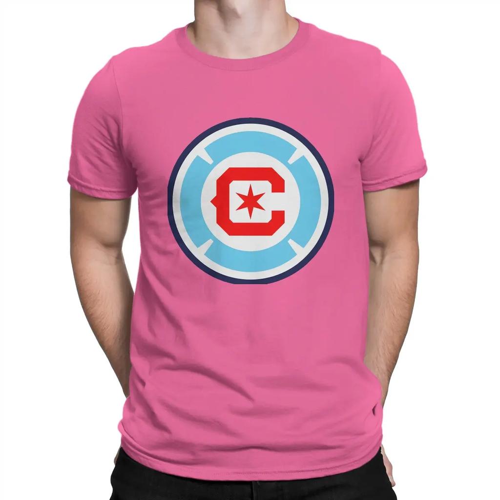 T-shirt Homme Chicago Fire FC Horloge Chicago Fire Vêtement Coton Loisir Manches Courtes Col Rond T-shirt Graphique Imprimé