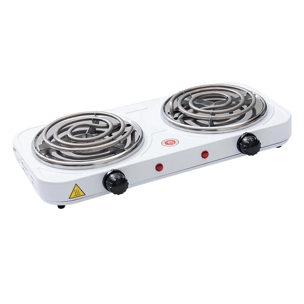 Countertop Double Burner Electric Cooking Stove for Stewing Braising Boiling Heating Tube