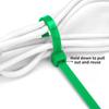 Green Nylon Cable Ties Self-Locking Cord Ties Wire Binding Wrap Straps for Plants Garden Fence Fixed Fastener Rings