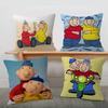 Cartoon P-Pat & Mat Cushion Cover Inches Farmhouse Decor Home Throw Pillow Covers For Couch Decorations