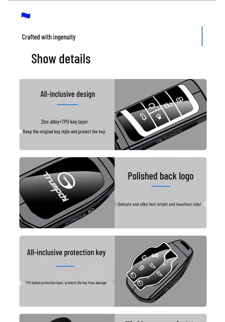 Fits GAC Trumpchi GS4 GS3 Yingxu E8E9 Xiangwang M8 Yingbao S7 M6 Key Fob Case for Men