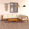 Day and Night - Day and Night Garden Furniture 7 Pcs Cushions White Cream Acacia Wood