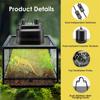 ABKP-Dual Reptile Light Fixture, Max 160W Each Reptile Heat Lamp Fixture With Separate Switches, Fits Reptile Light