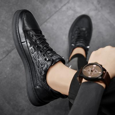 Class II E-commerce Crocodile Pattern Leather Surface Youth Casual Driving Small Leather Shoes