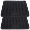 2pcs Silicone Drying Mat Kitchen Counter Cushion Heat Resistant Dish Draining Mat For Cups Bowls Bar Countertop Waterproof Mats
