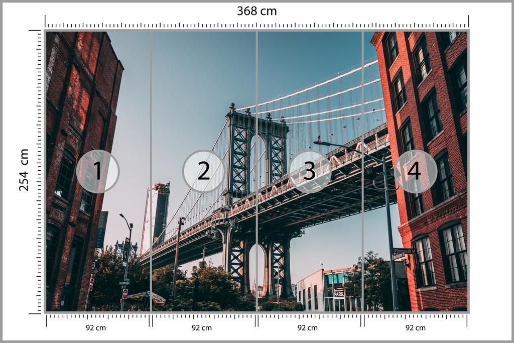 Photomural Bridge Self-Adhesive Mural 368x254