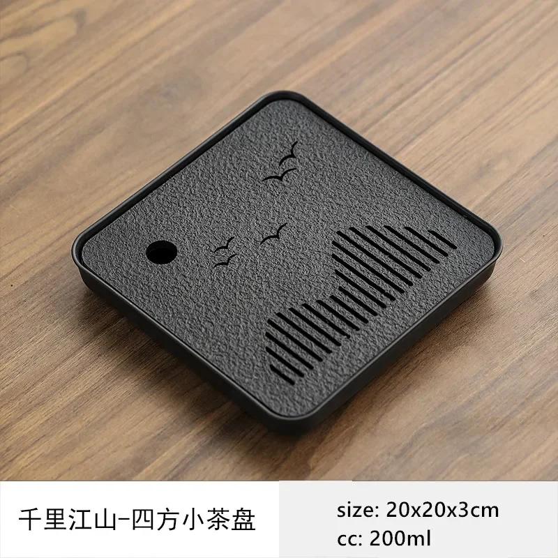 Luxury Stone Water Storage Tea Tray Water Storage Drainage Chinese Brewing Tea Tray Home Office Tea Accessories Teaware Supplies