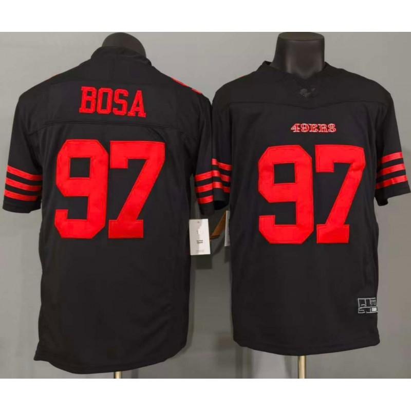 San Francisco 49ers NFL Football Jersey 97 Nick Bosa Black Authentic Style Mens Team Apparel Game Day Fan Wear