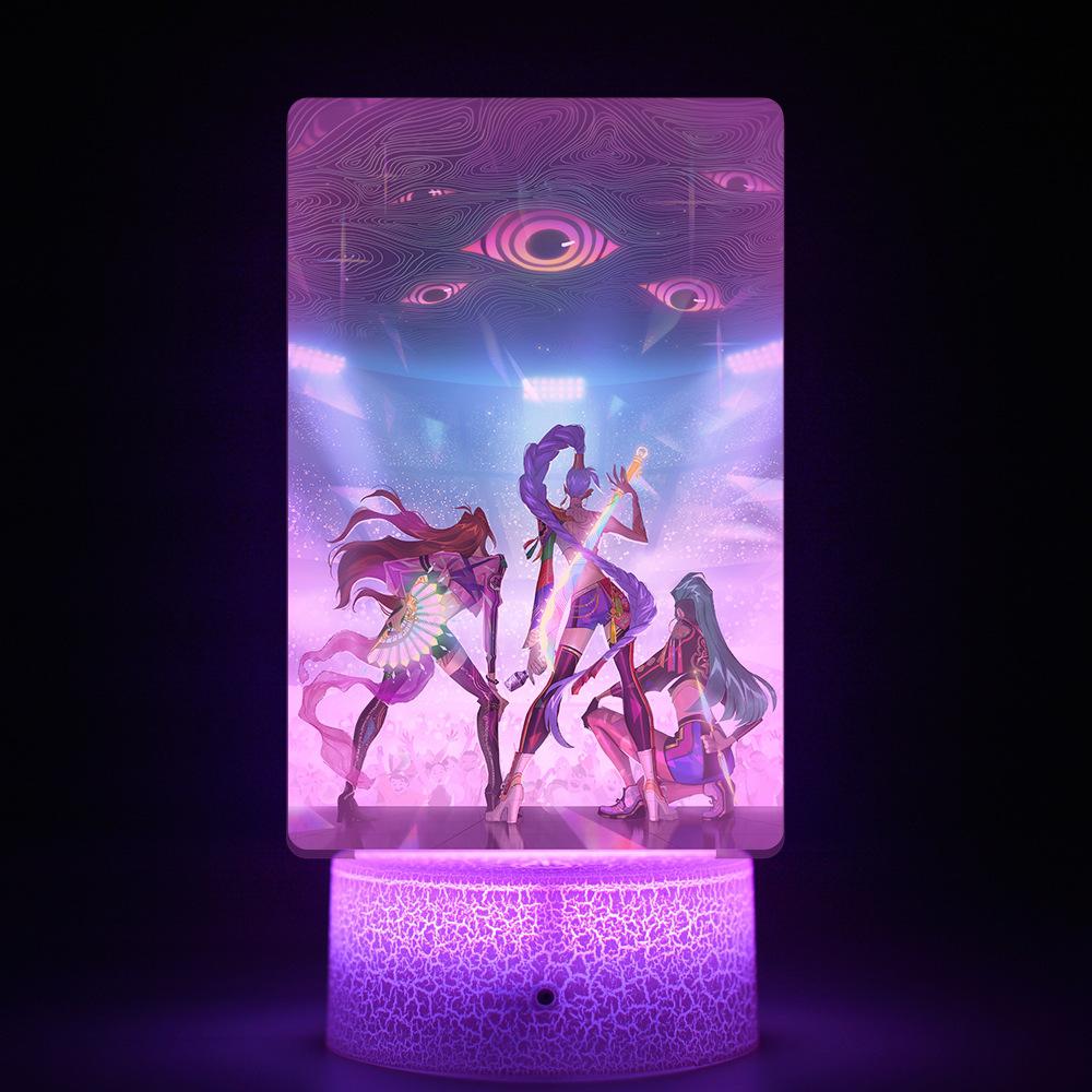 Nacht für Kpop Dämonenjäger Kawaii Zoe Rumi Mira Saja Boys Superstar Monochrom Licht Fernbedienung 16 Farblicht Nachtlicht