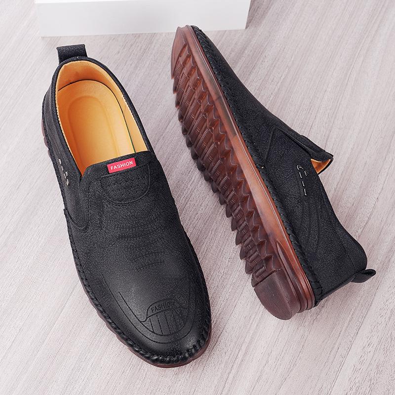 Men's shoes one-pedal autumn handmade online driving shoes men's versatile soft-soled men's casual shoes trendy casual