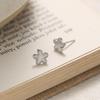 Micro-inlaid Flower Stud Earrings for Women, Niche Mori Literary Temperament, Advanced Sense, Small Flower Trim Earrings.