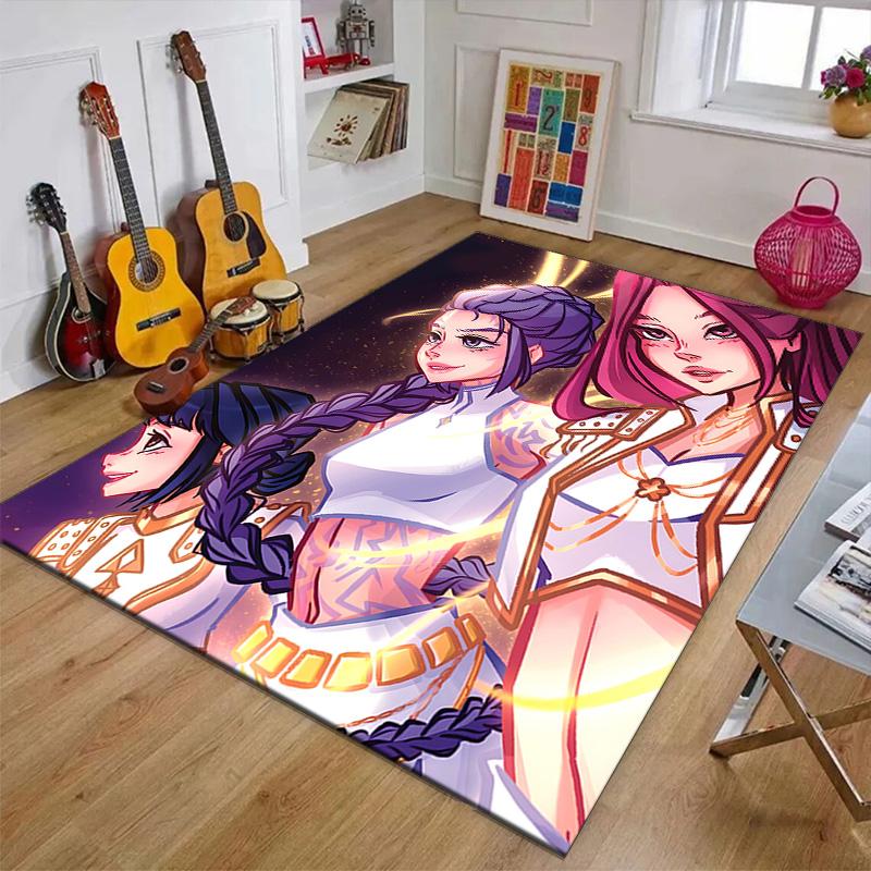 1pc KPop Demon Hunters3 Design Printed Area Rug Carpet for Bedroom Living Room Home Decor Rugs Mat Non Slip Mat Rug for Bedside