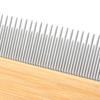 2pcs Bamboos Combs with Wide Fine Teeth Double Sided Lice Comb For Detangling Hair And Removing Fleas From Dogs Cats