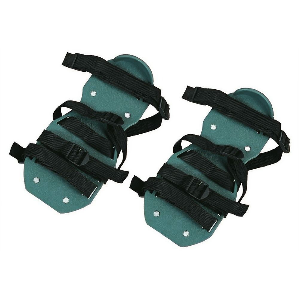 Durable Plastic Base Lawn Aerator Sandals 3/4 Straps Adjustable Straps Soil Loosening Aerator One Size Fits Most Spike Sandals