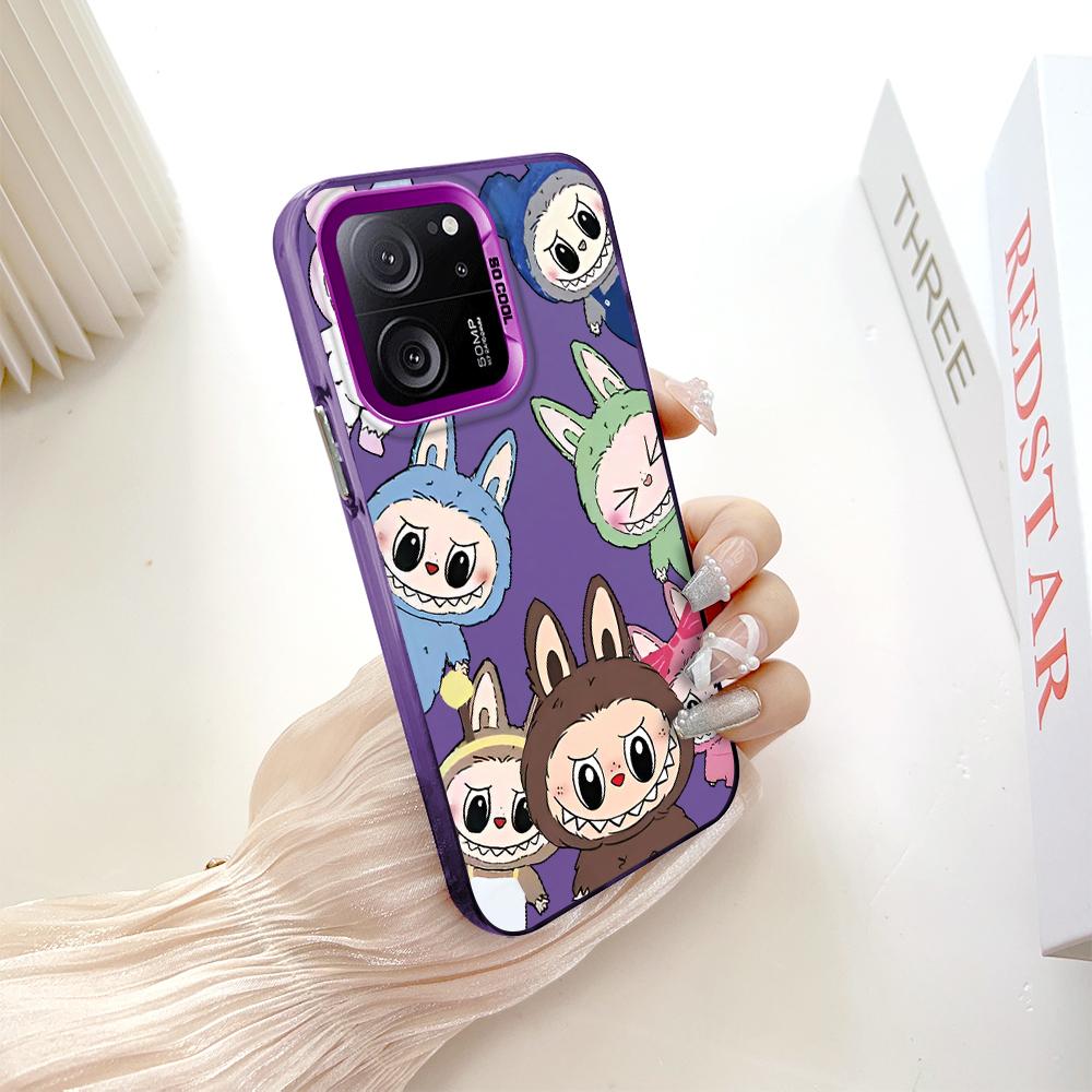 Malovaný vzor barevný stříbrný oboustranný pevný kryt odolný proti pádu proti pádu pro Xiaomi Redmi Poco