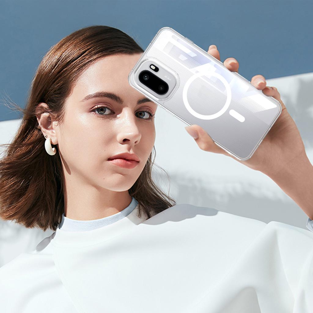 Für OnePlus Ace 6 5G/OnePlus Ace 6T 5G/OnePlus 15R 5G Durchsichtige Magnetische Handyhülle TPU + Acryl Rückseite