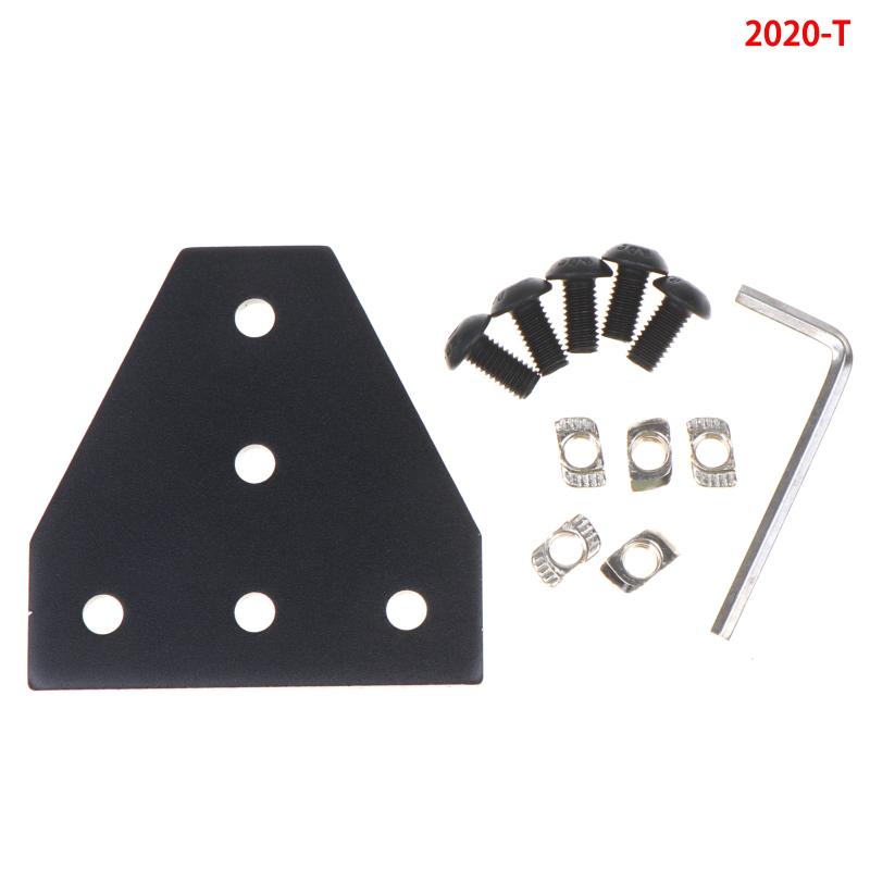 1Pcs T/L Type 5 Hole Joint Board Plate Corner Angle Bracket Connection Joint Strip For 2020 3030 4040 Aluminum Profile
