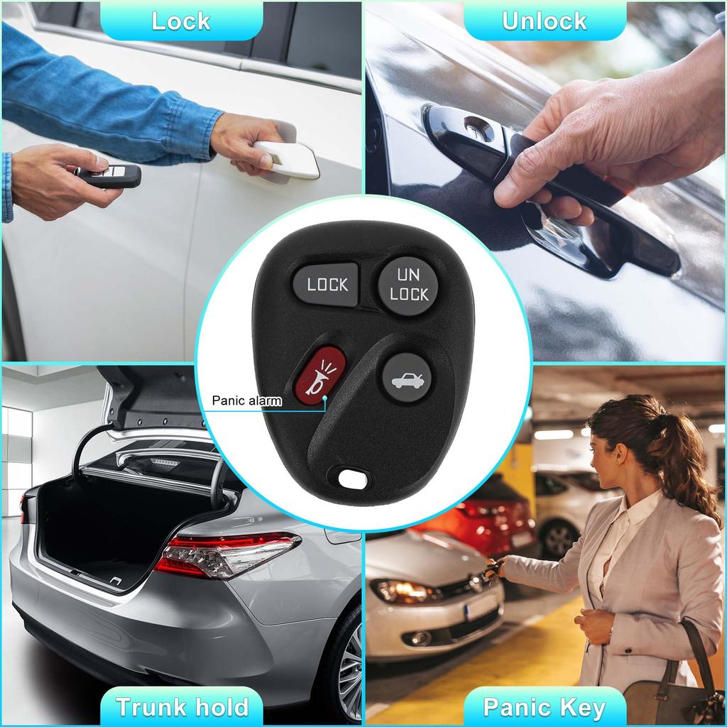 X AUTOHAUX 315MHz KOBLEAR1XT Keyless Entry Remote Ignition Transponder Key Fob for Chevrolet Express