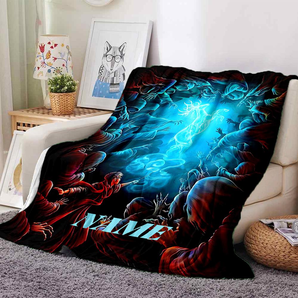 Custom Name Harry Potter Adventure blanket for Couch & Bed, Plush Cozy Fuzzy Blanket Super Soft & Warm Blankets for Fall and Winter. 090894