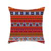 Ethnic Style Retro Red Printed Striped Pillowcase Peach Leather Velvet Pillowcase