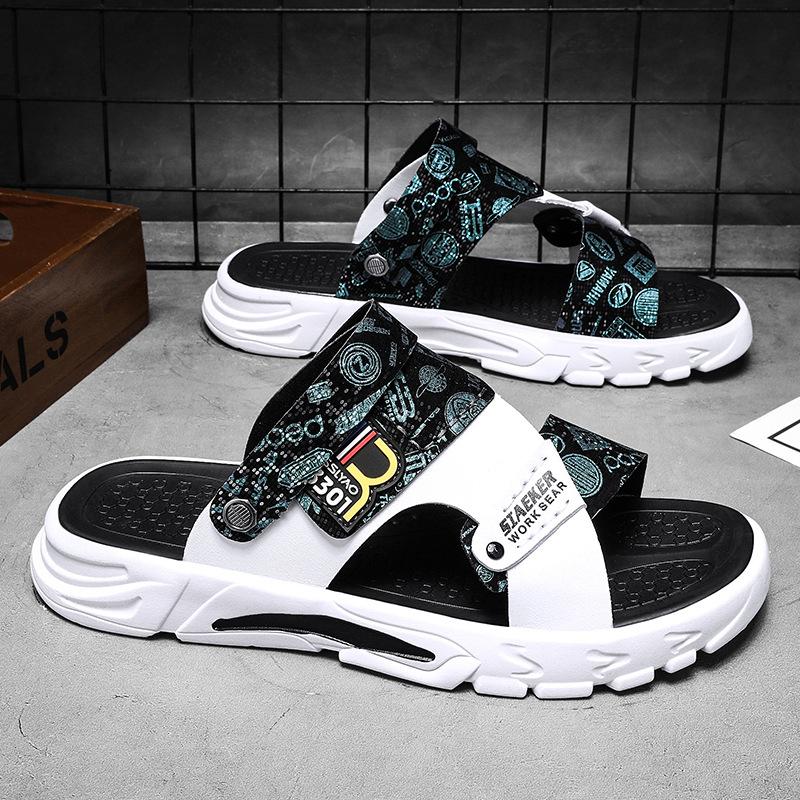 

Men s shoes sandals Roman shoes 2024 trendy slippers dual-purpose new summer cool hollow beach shoes cool slippers 44