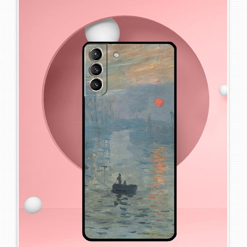 Claude Monet Art Painting Case For Samsung Galaxy S24 Ultra S22 Plus S20 S21 FE S8 S9 S10 Note 10 20 S23 Ultra Cover