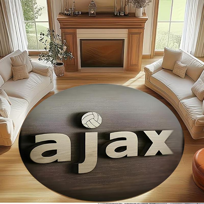 Ajax Print Runder Teppich, Waschbarer Bodenläufer, Für Eingangsbereich Studentenwohnheim Waschküche Büro Arbeitszimmer, Heimdekoration Geburtstags-Weihnachtsgeschenk