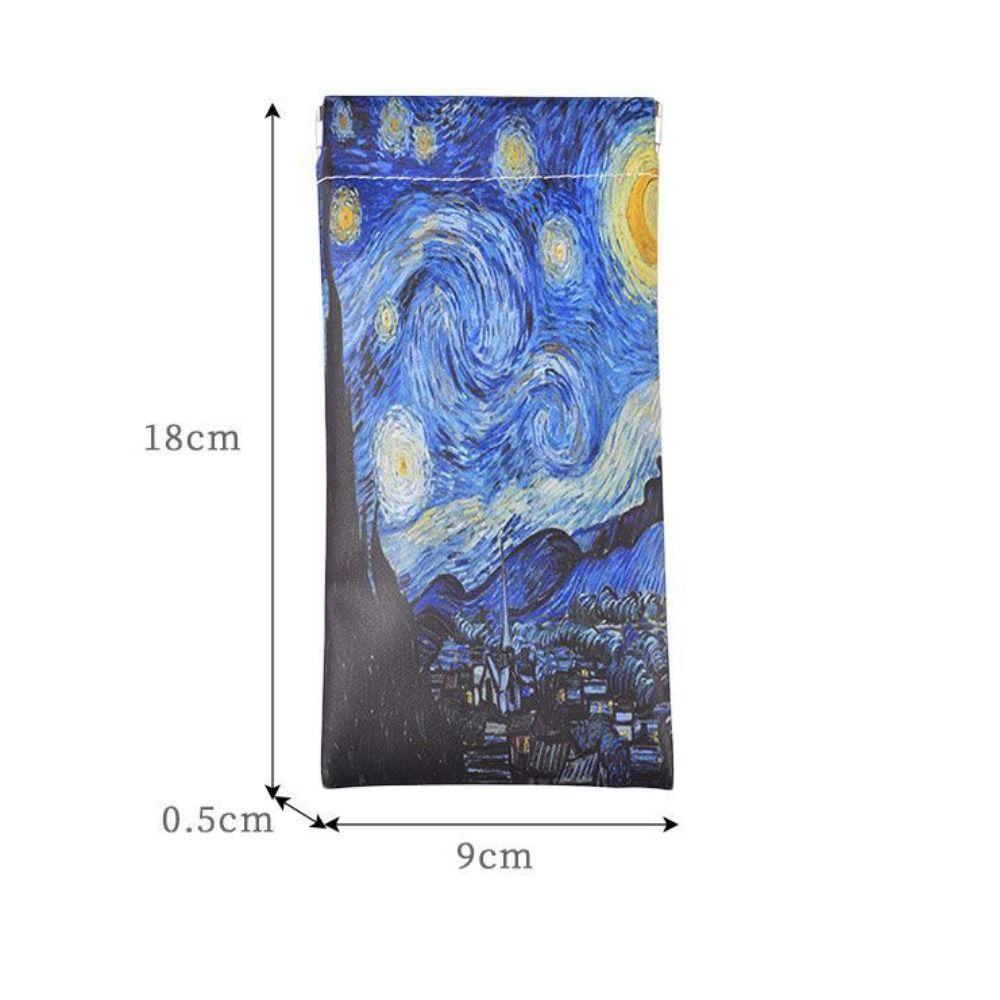 Automatic Closing Cosmetic Bag The Starry Night Lipstick Case Portable Sun Glasses Case
