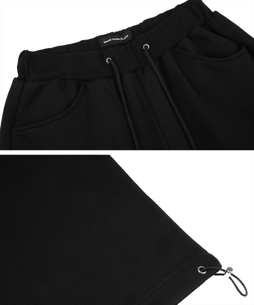 MORE THAN BLACK Logo Cargo Sweat Pants
