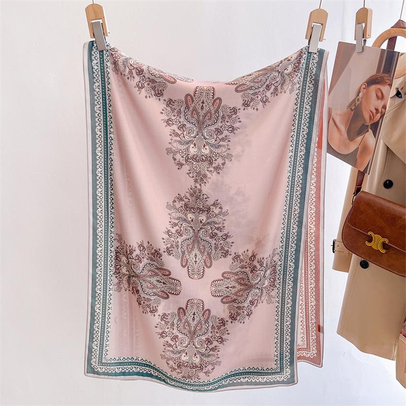 Double Face Luxury Women Scarf Shawl Print Winter Warm Pashmina Cotton Linen Feeling Muslim Hijab Wrap Turban