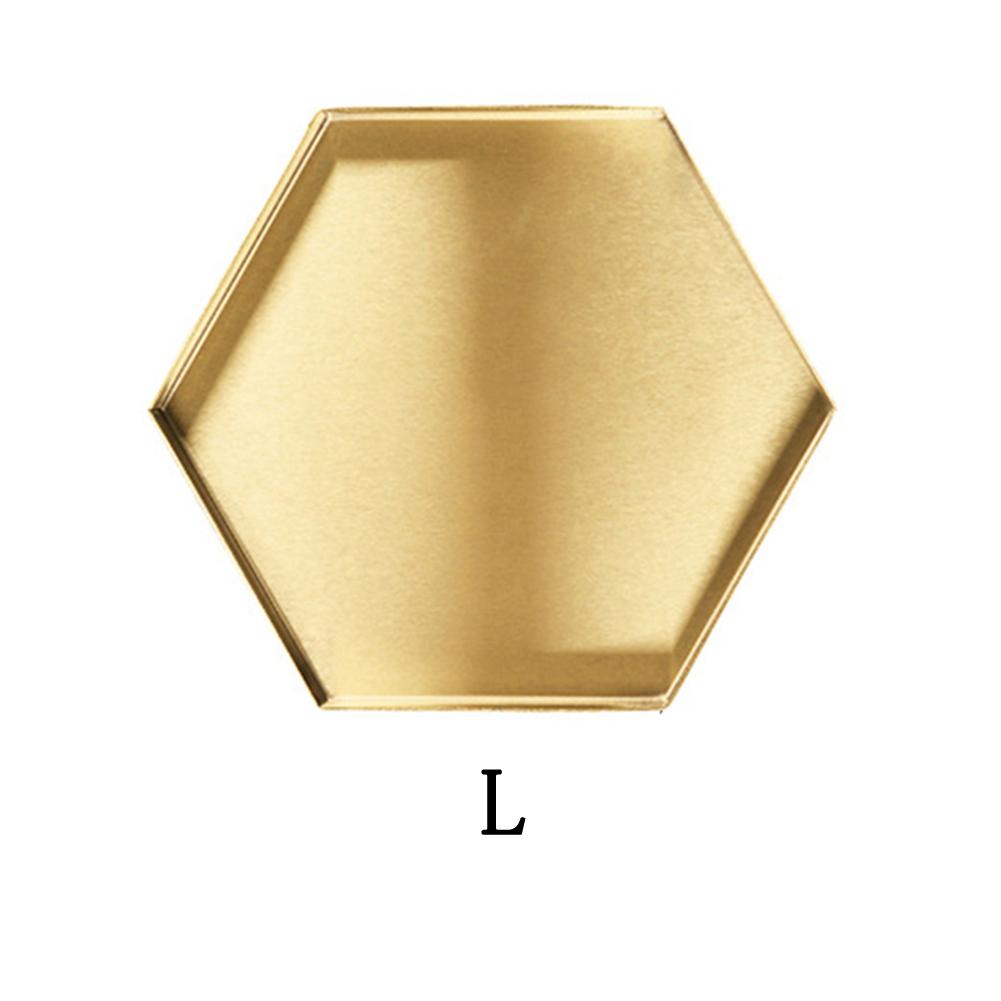 Nordic Geometric Gold Tray Metal Storage Tray Food Fruit Jewelry Dish Plate Desktop Makeup Organizer Home Party Decoration Trays