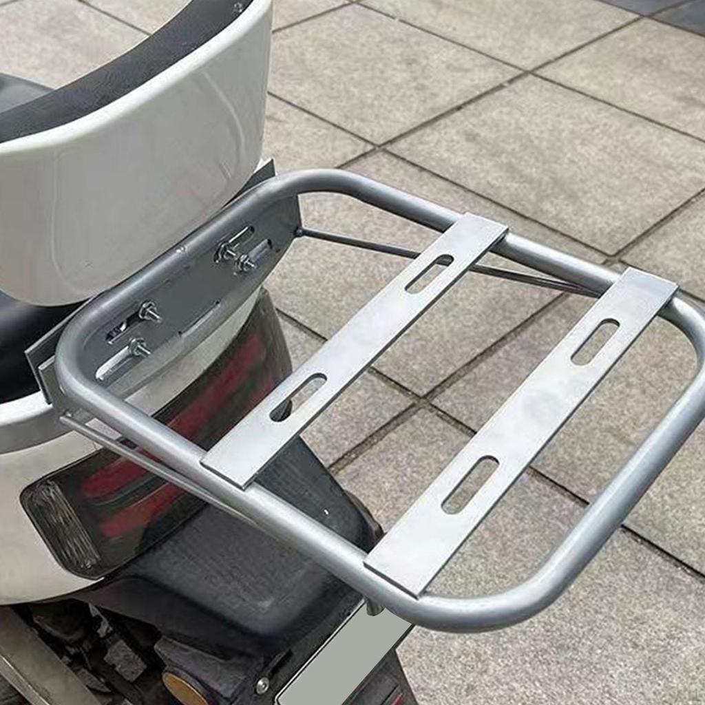 Portbagaj Spate Motocicletă, Portbagaj Cargo pentru Bicicletă Electrică, Instalare Ușoară, Depozitare Coadă Fier