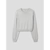 8SECONDS Crop Round Neck Pullover Light Gray