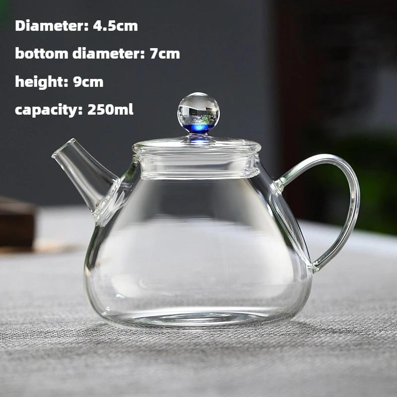 

Conical Teapot Handle Kettle, Household Teaware, Thickening High Borosilicate Glass Teapot with Filter, Heat-resisting Punch Ket