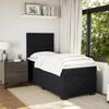 Cadre de lit avec matelas - Maison Exclusive - Noir - 90x190 cm - Velours - Tête de lit réglable